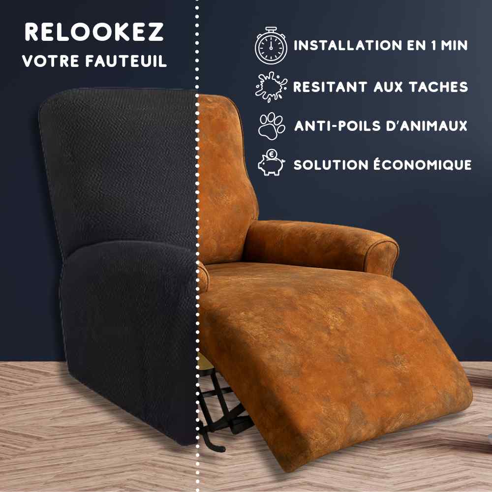 Installation de la Housse Fauteuil Relax noire