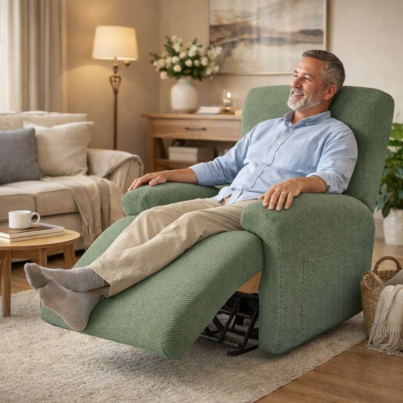 Homme Housse Fauteuil Relax verte