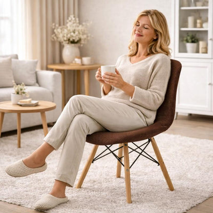Femme Housse de Chaise Extensible​ Imperméable marron