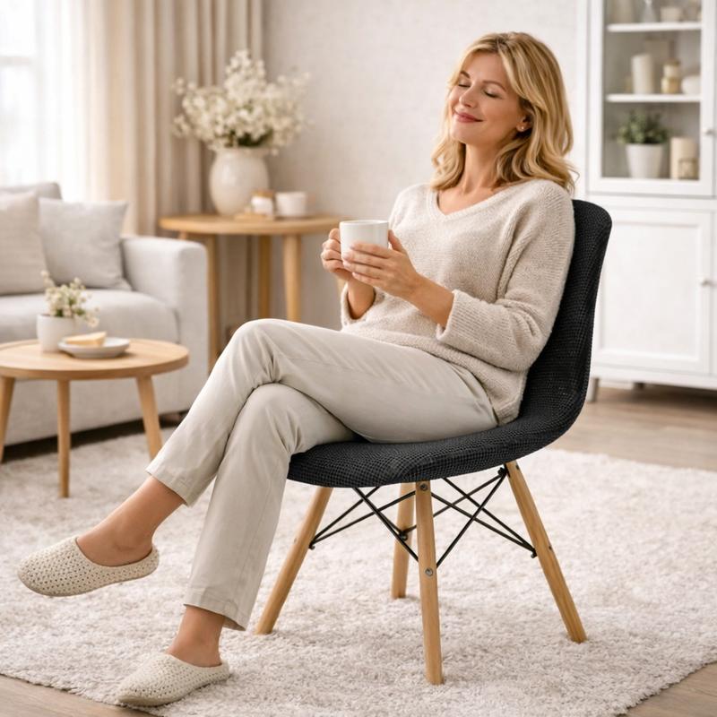 Femme Housse de Chaise Extensible​ Imperméable noire