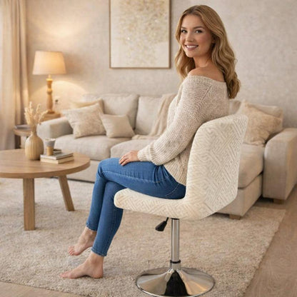 Femme Housse de Chaise de Bar Moderne crème