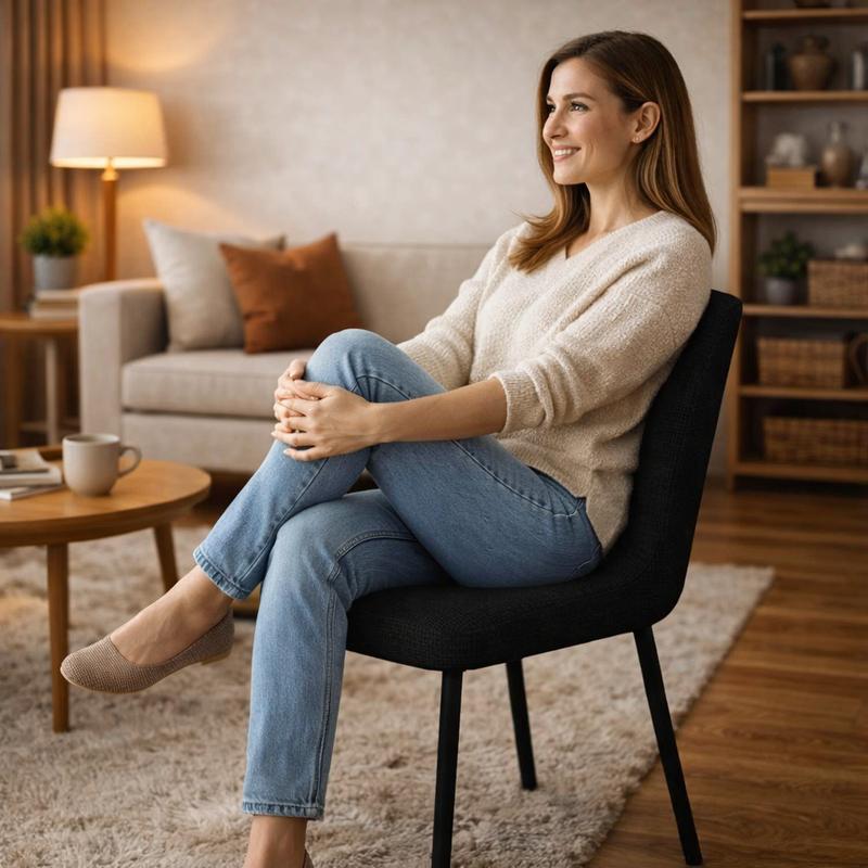 Femme Housse de Chaise de Salle à Manger​ noire