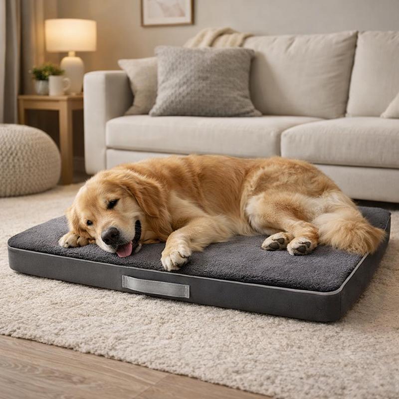 Chien Matelas Mémoire de Forme pour Chien gris