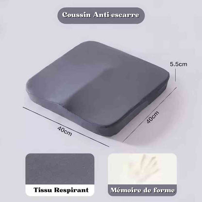 La taille du Coussin Anti-Escarre Fessier​ gris