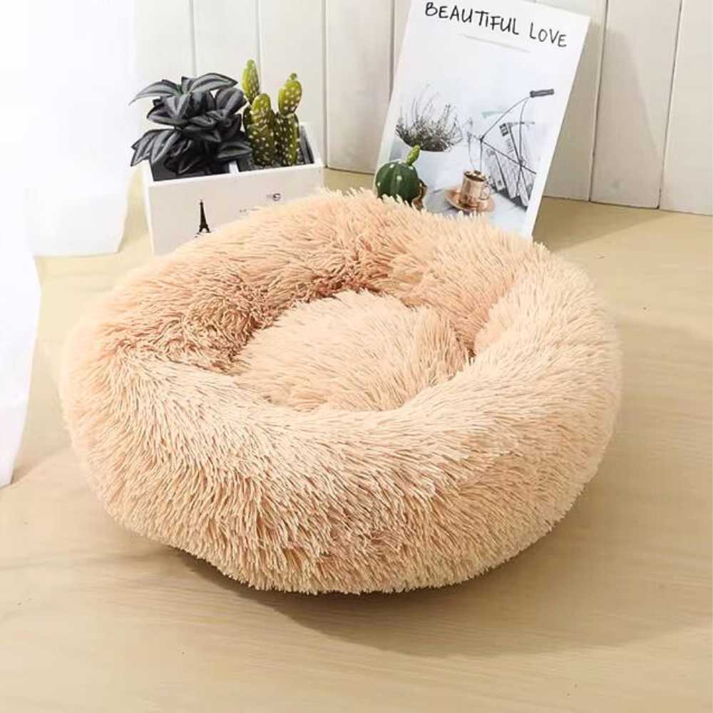 Coussin rond Anti-stress pour Chien Beige