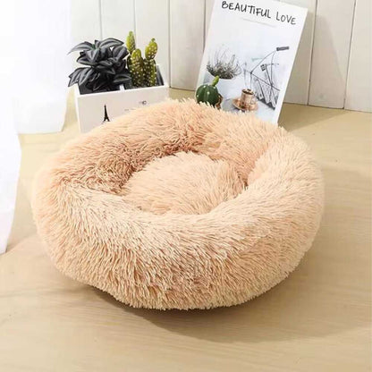 Coussin rond Anti-stress pour Chien Beige