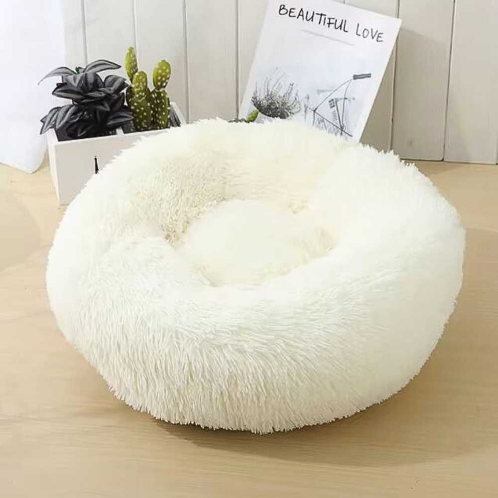 Coussin rond Anti-stress pour Chien Blanc