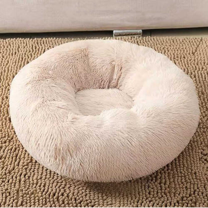 Coussin Anti-stress pour Chien Crème en forme de rond