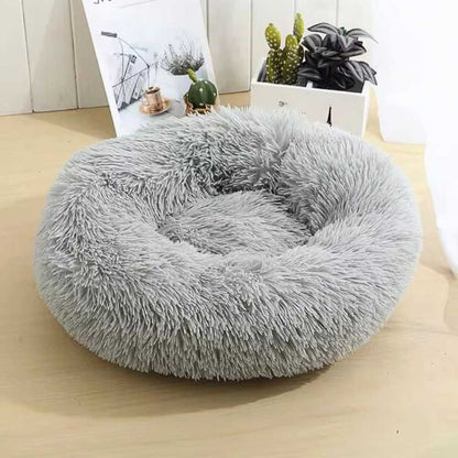 Coussin rond Anti-stress pour Chien Gris