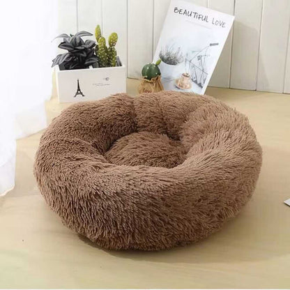 Coussin rond Anti-stress pour Chien Marron