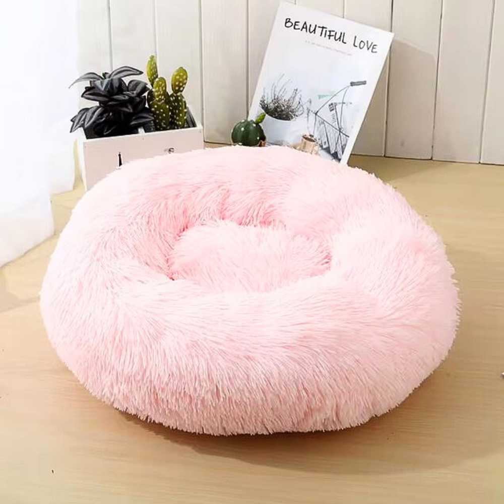 Coussin Anti Stress pour Chien Rose Pâle rond