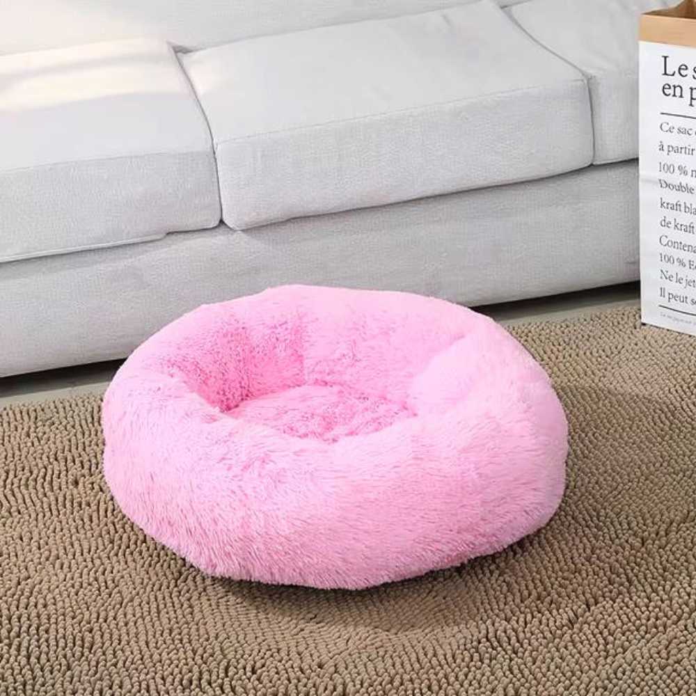 Coussin Anti Stress pour Chien Rose rond