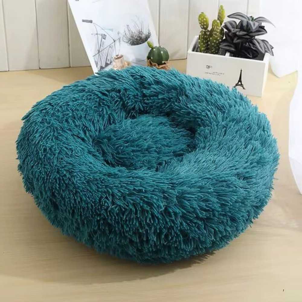 Coussin Anti-stress pour Chien Turquoise rond