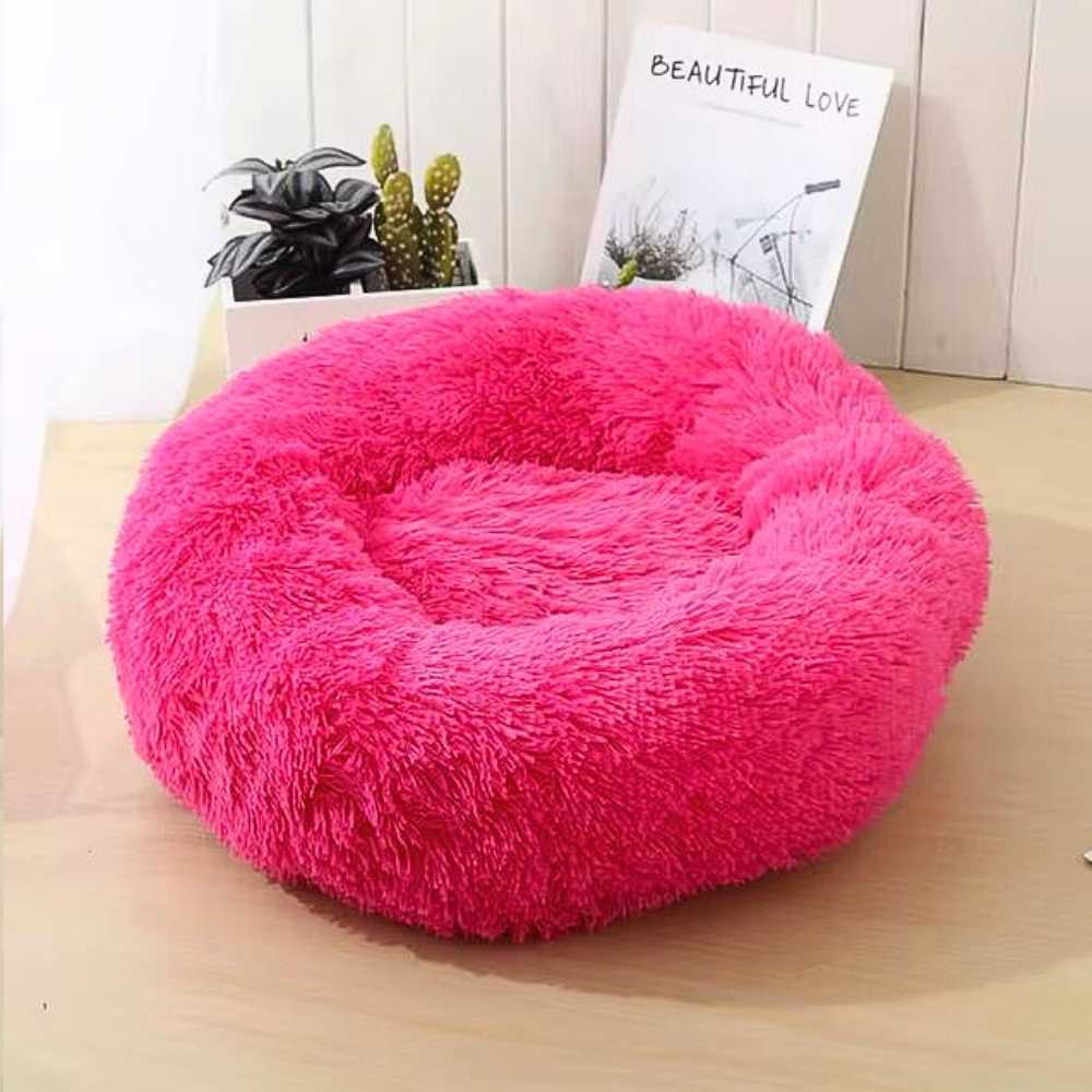 Coussin Anti Stress pour Chien Rose Fushia rond