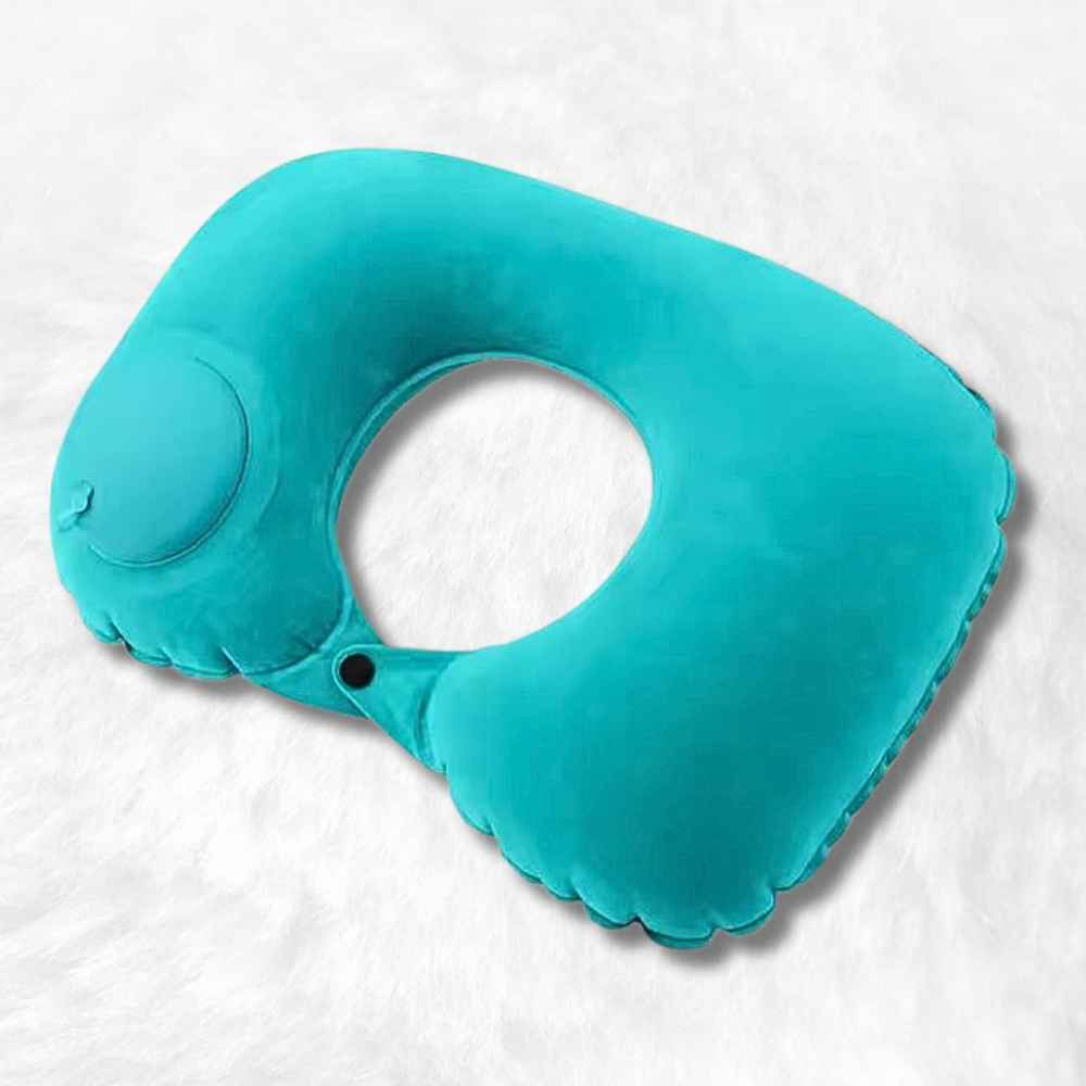 Coussin Avion Gonflable Facile bleu
