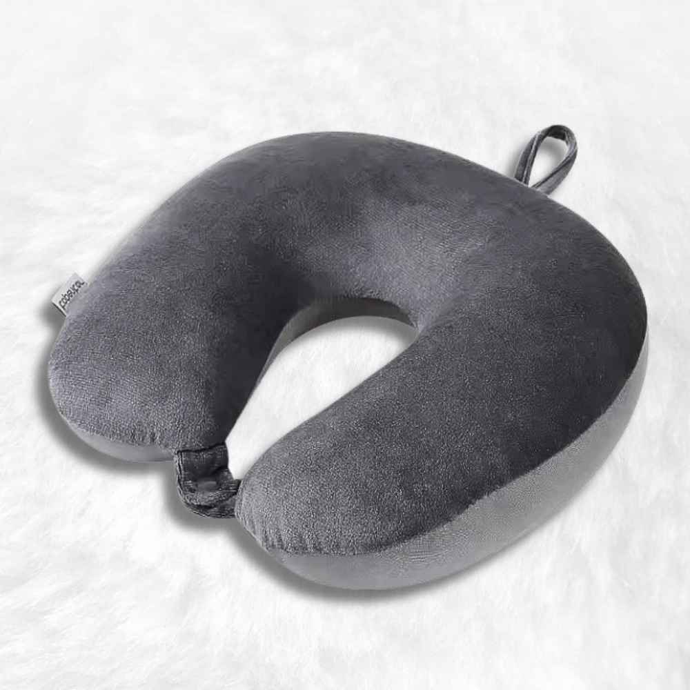 Coussin Avion Nuque gris foncé