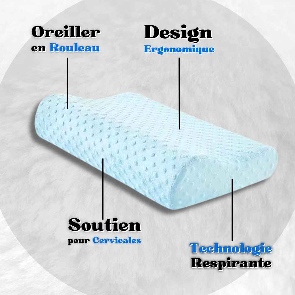 Informations sur le Coussin Cervical pour Dormir bleu