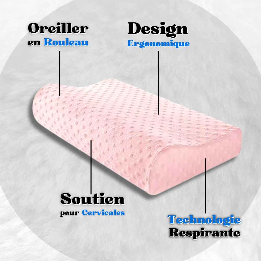 Informations sur ce Coussin Cervical pour Dormir rose