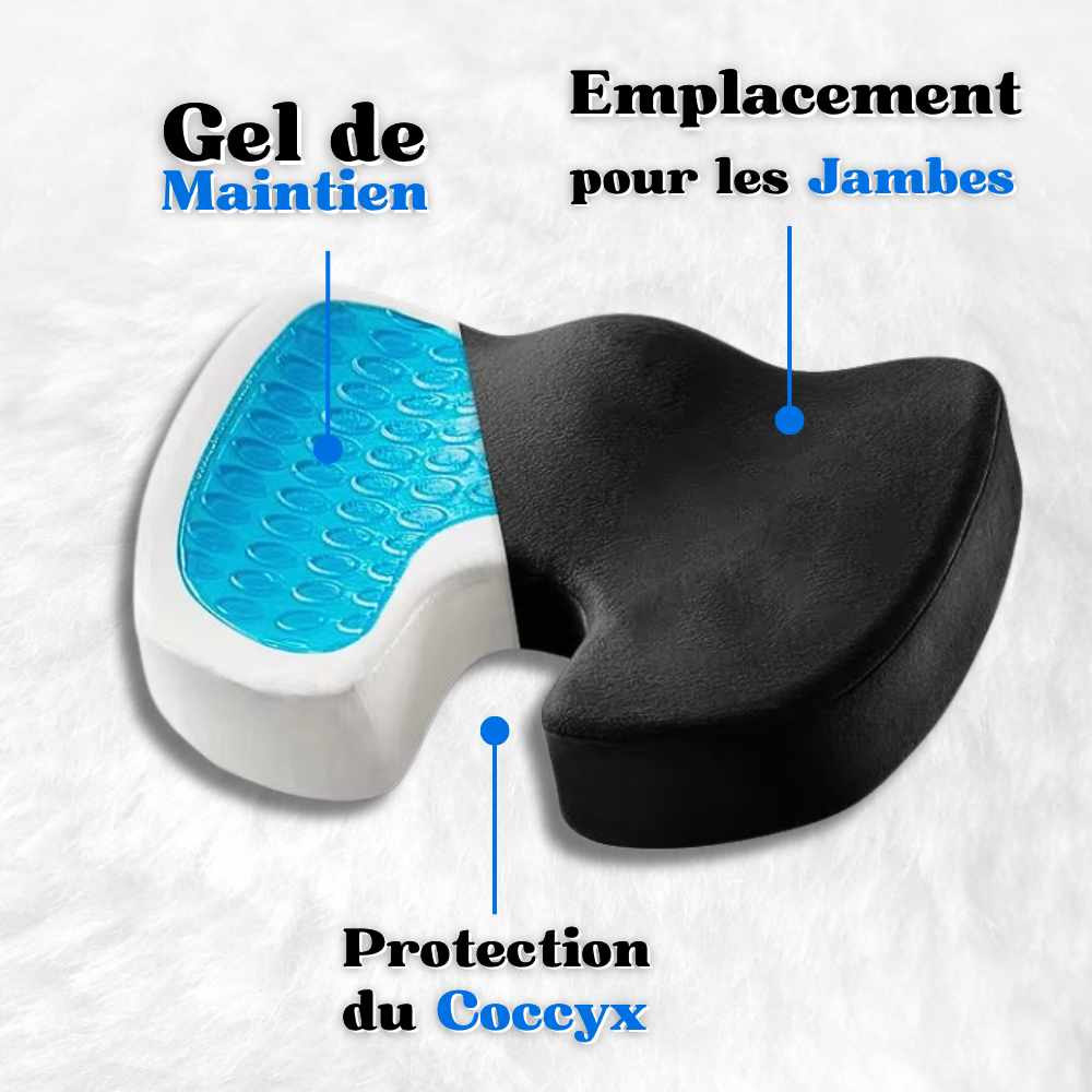 Détails du Coussin Coccyx gel noir