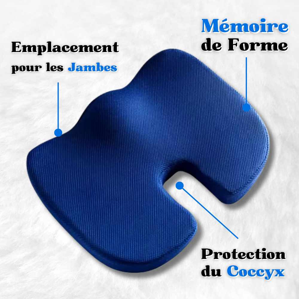 Coussin Coccyx Orthopédique Bleu en détail