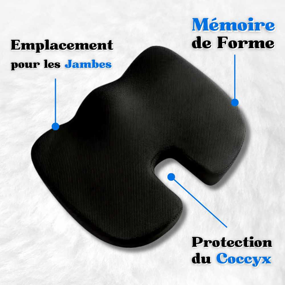 3 Détails sur le Coussin Coccyx Orthopédique Noir