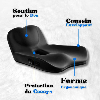 Détails sur le Coussin Coccyx massant pour voiture noir