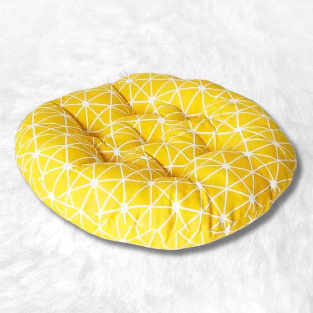 Coussin de Chaise Rond​ jaune