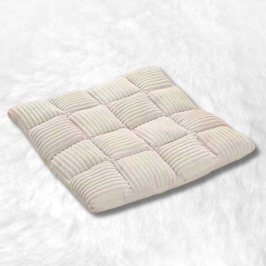 Coussin de Chaise en Velours Côtelé blanc