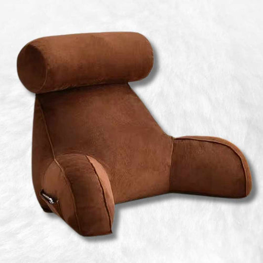 Coussin de Lecture à Accoudoirs Marron