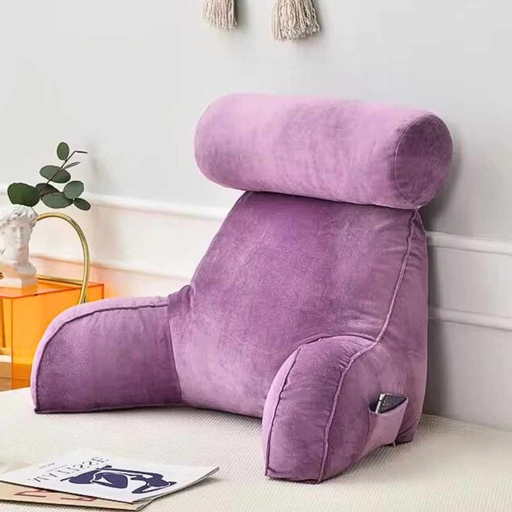 Coussin de Lecture à Accoudoirs Violet dans un salon