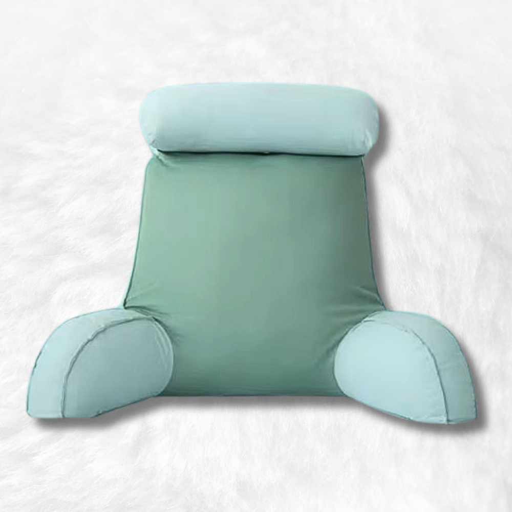 Coussin de Lecture au Lit Bleu Clair