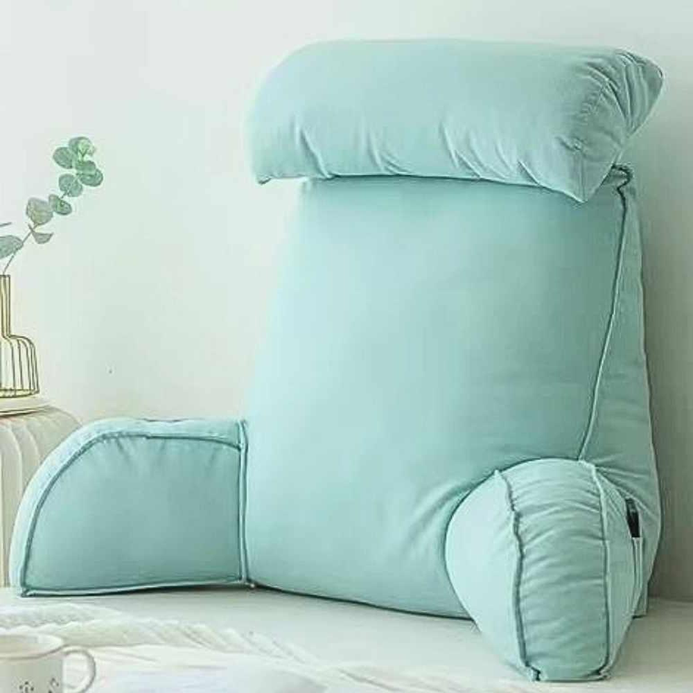 Coussin de Lecture Ergonomique Bleu clair dans un salon