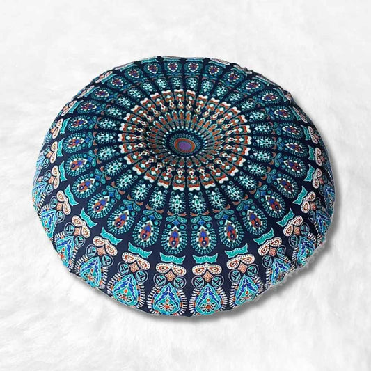 Coussin de Méditation style Tibétain​ bleu