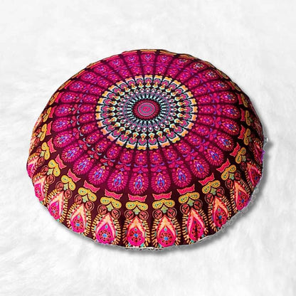 Coussin de Méditation style Tibétain​ rose