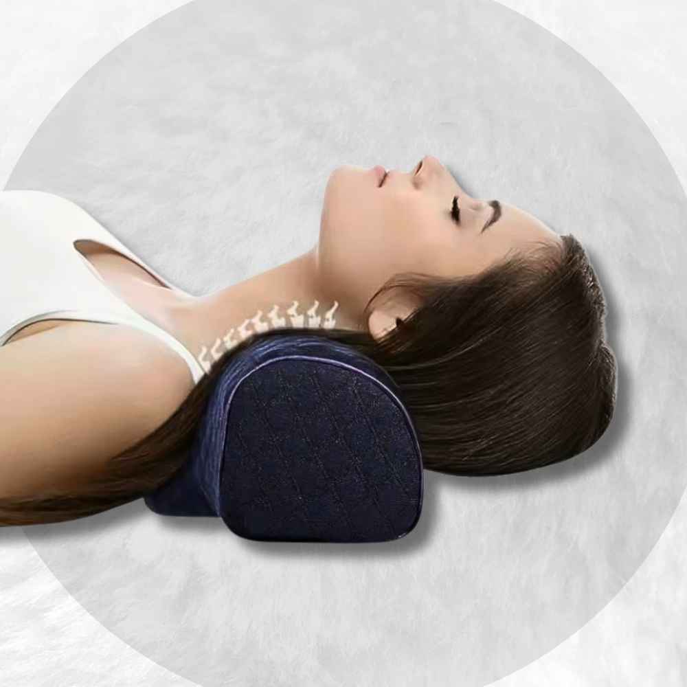 Utilisation du Coussin de Positionnement pour Cervical bleu 