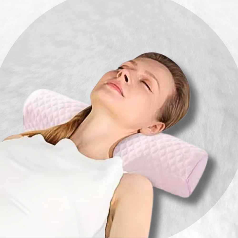 Utilisation du Coussin de Positionnement pour Cervical rose