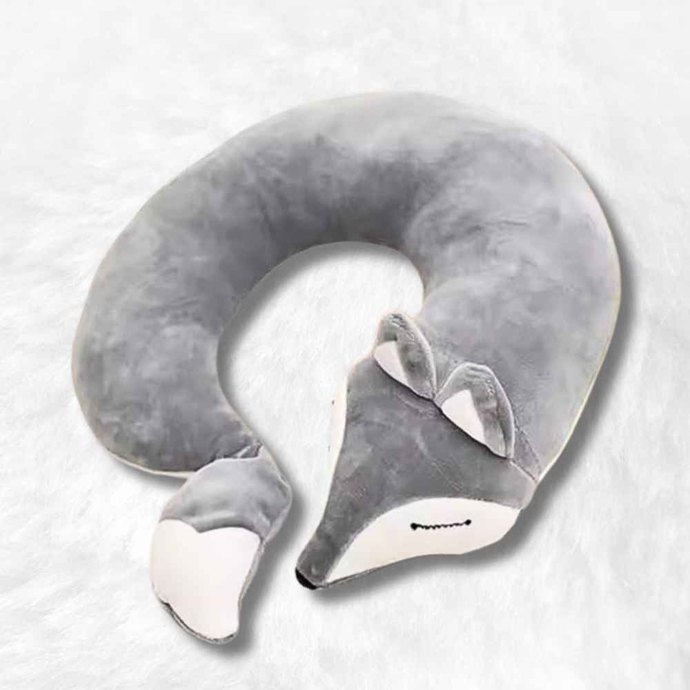 Coussin de Voyage renard gris