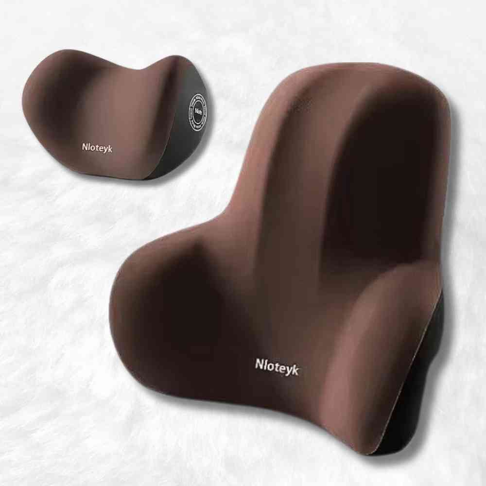 Coussin Nuque et dos pour Voiture​ marron