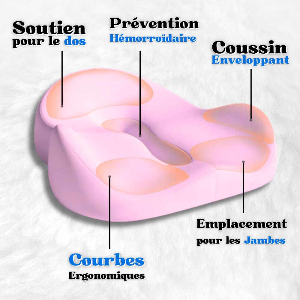 Détails du Coussin pour Hémorroïdes Orthopédique Rose