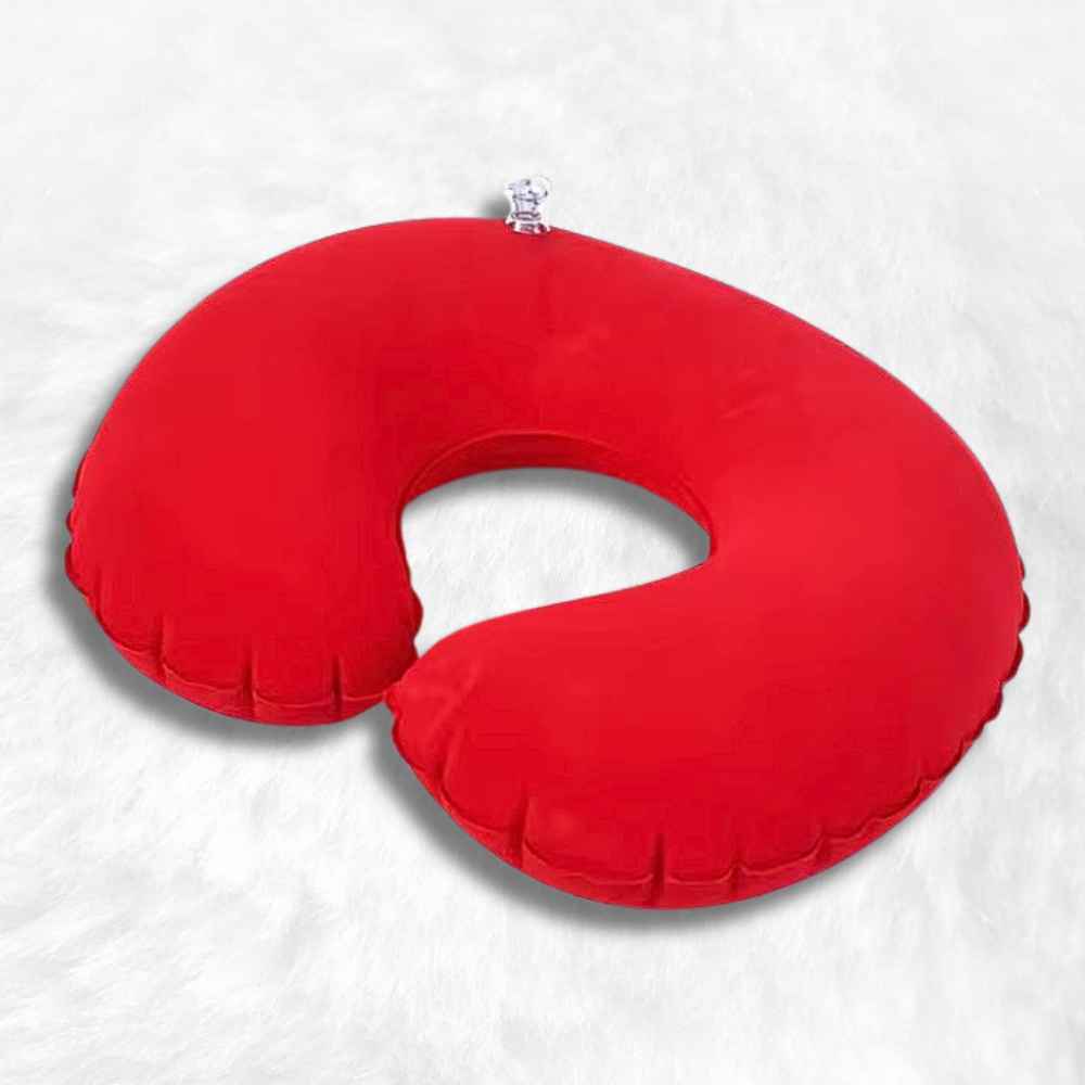 Coussin de Voyage Gonflable rouge