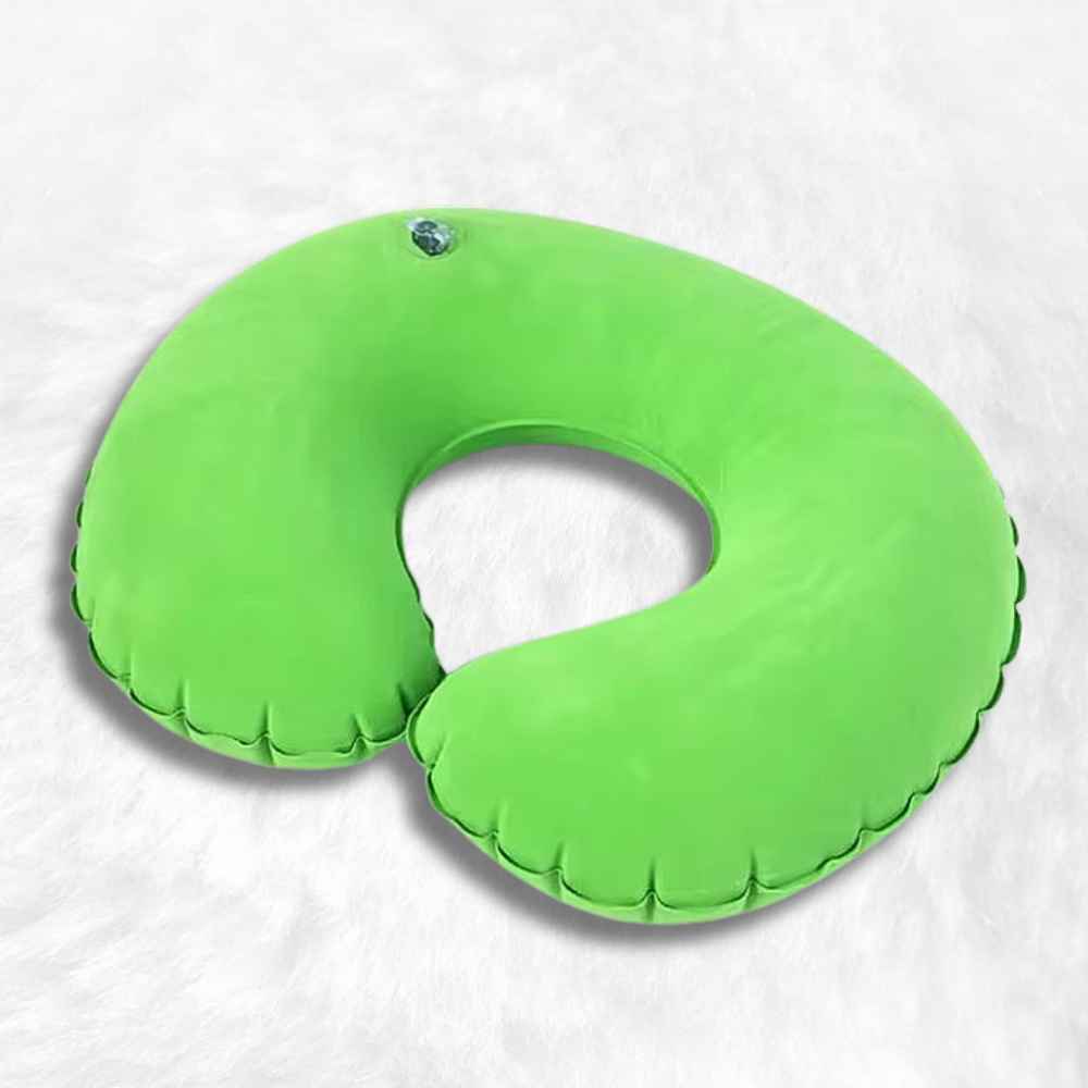 Coussin de Voyage Gonflable vert