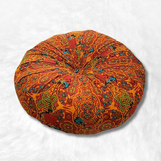 Coussin Yoga Rond Orange