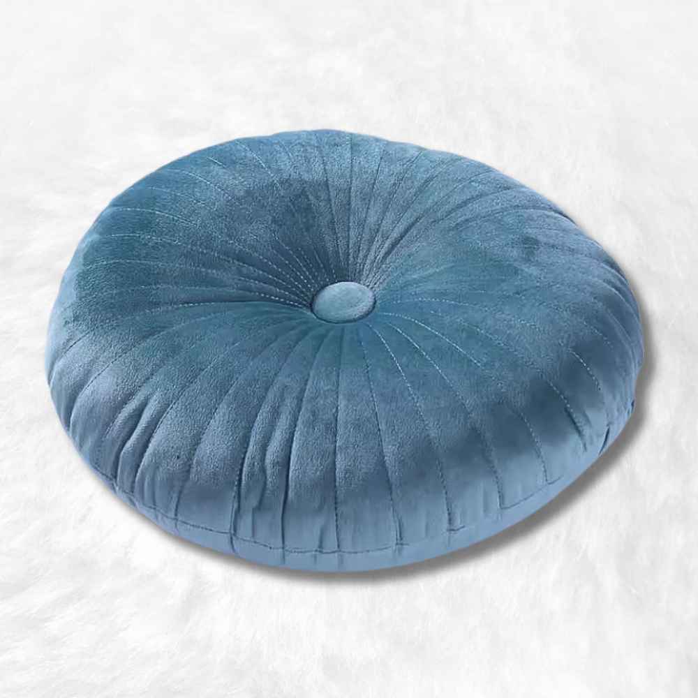 Coussin Yoga Rond Bleu