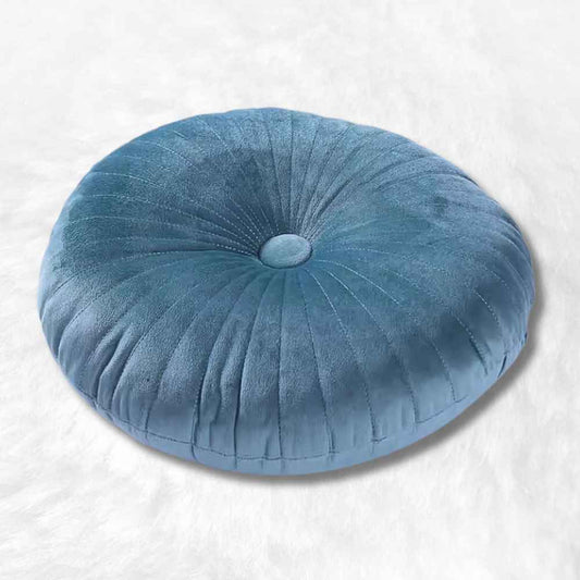 Coussin Yoga Rond Bleu