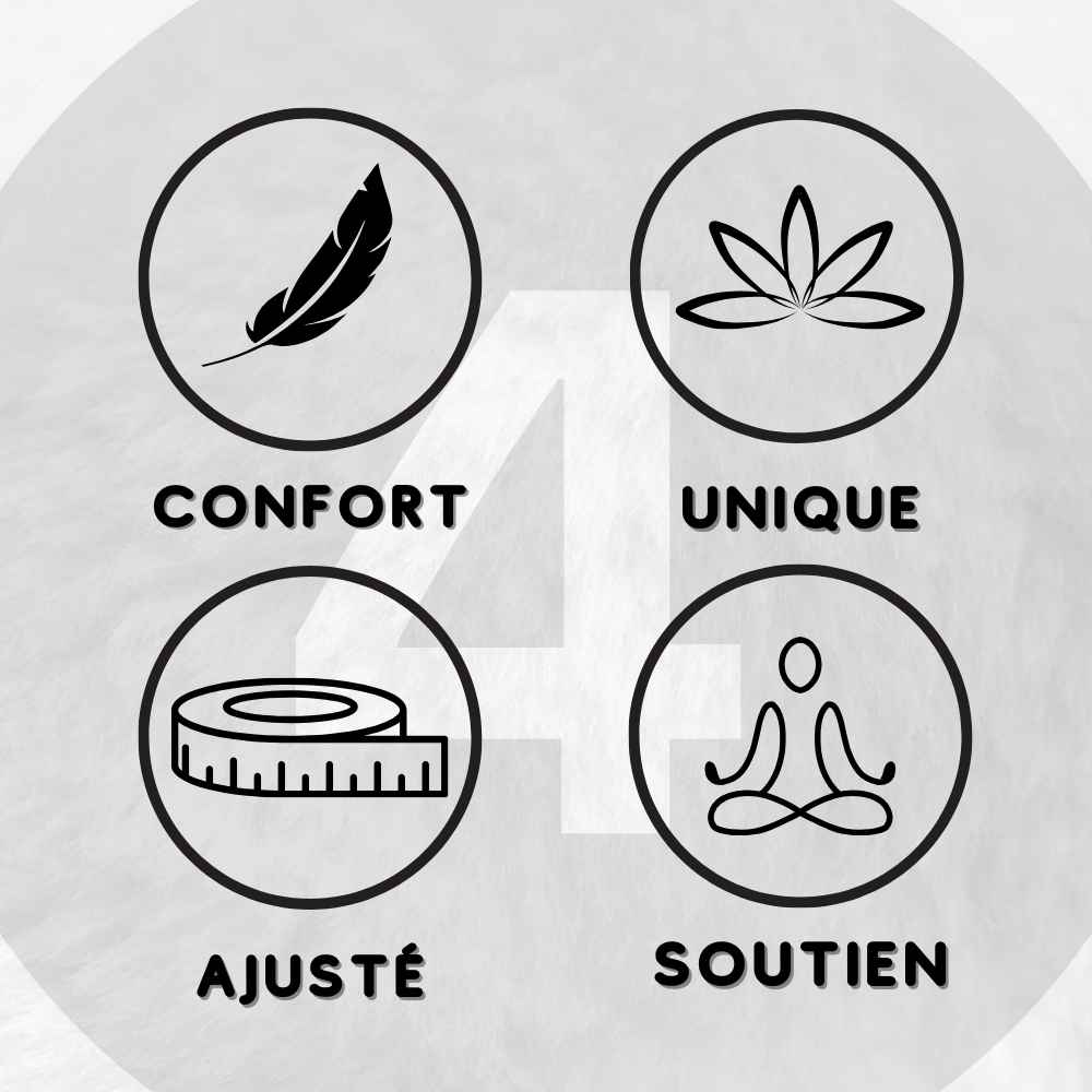 Coussin Yoga Rond​ Marine en détails