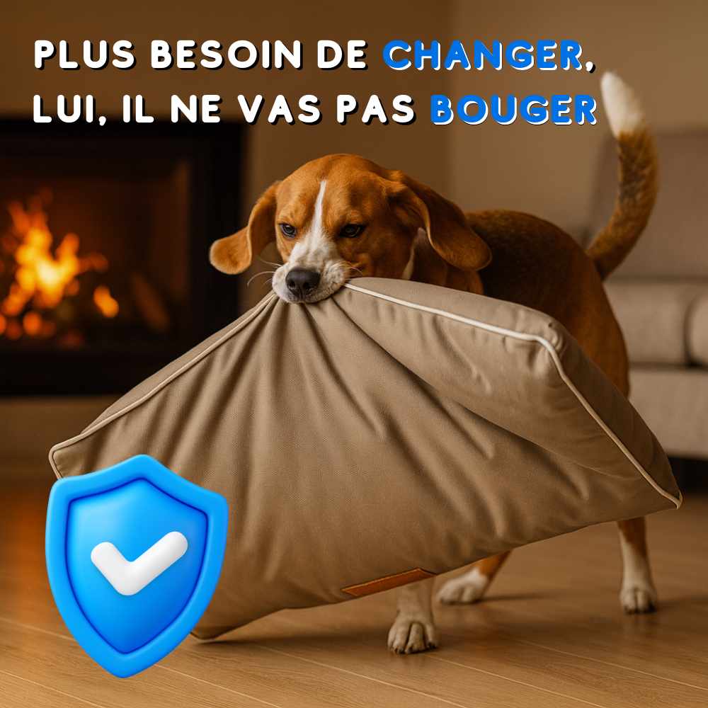 Coussin chien indestructible marron durable