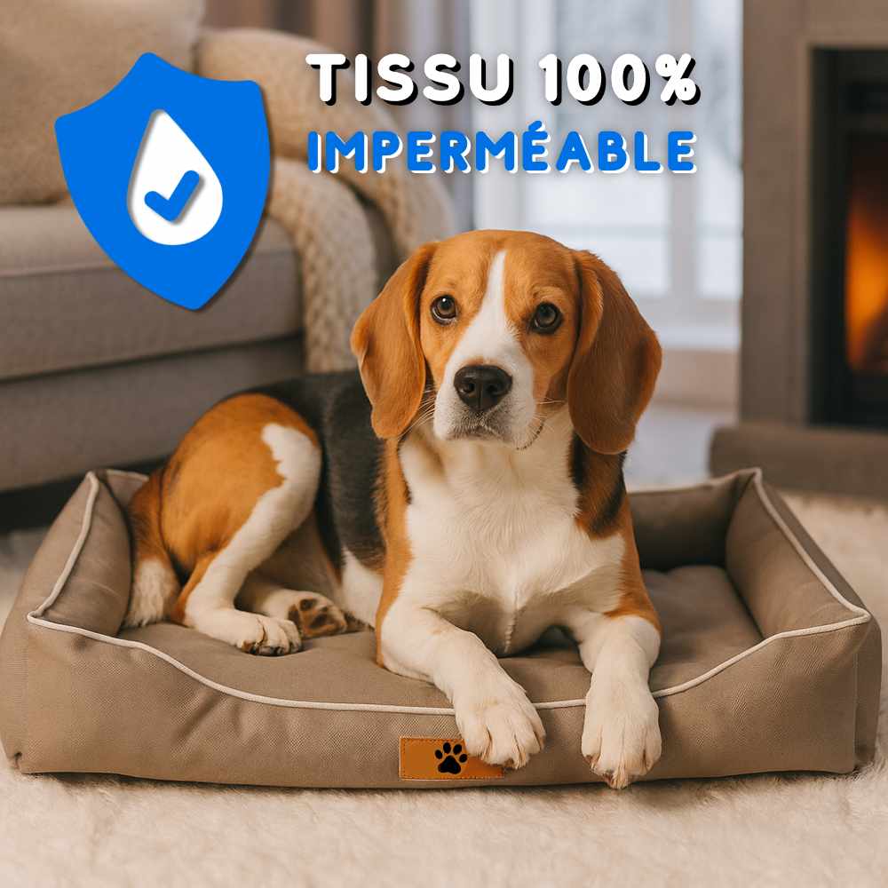 Coussin chien indestructible marron imperméable