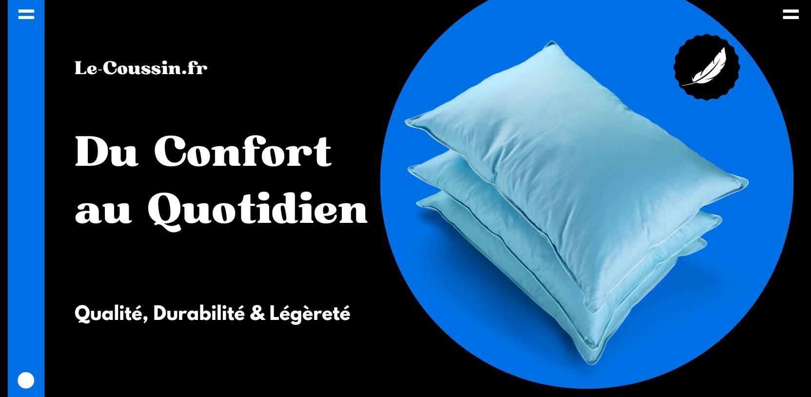 Fond le-coussin.fr "du confort au quotidien"