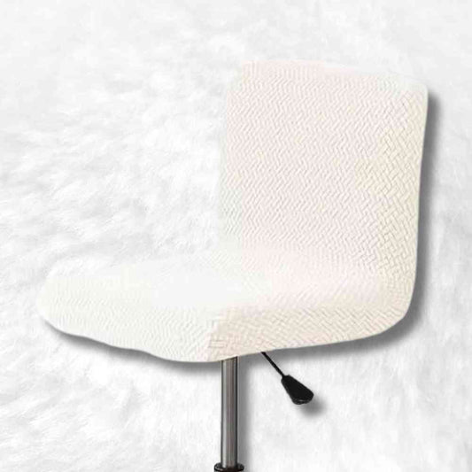 Housse de Chaise de Bar Extensible blanche