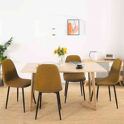 Housse de Chaise de Salle à Manger​ camel pour une table à manger